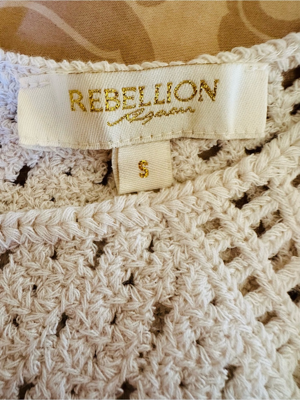 Rebellion Again Cherry Crochet Cami Tank Top Coquette Cottagecore Small - Picture 2 of 9